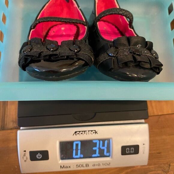 Healthex Dress Shoe Toddler black patent leather slip on jeweled Size 4 - Picture 12 of 12